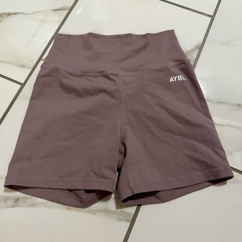 AYBL Mauve Athletic High-Waist Shorts